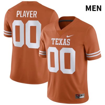 Texas Longhorns Men's #00 Custom Authentic Orange NIL 2022 College Football Jersey YRA31P7Z